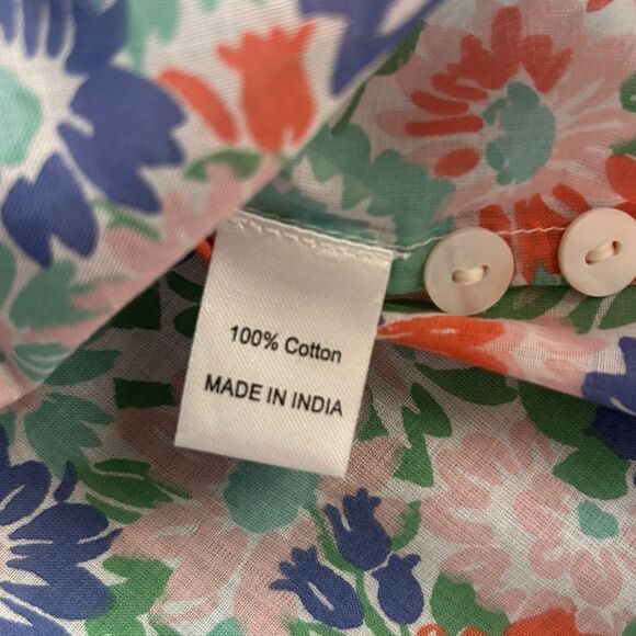 Banjanan Tammy Buttondown Floral Blouse New With Tags - Picture 8 of 9